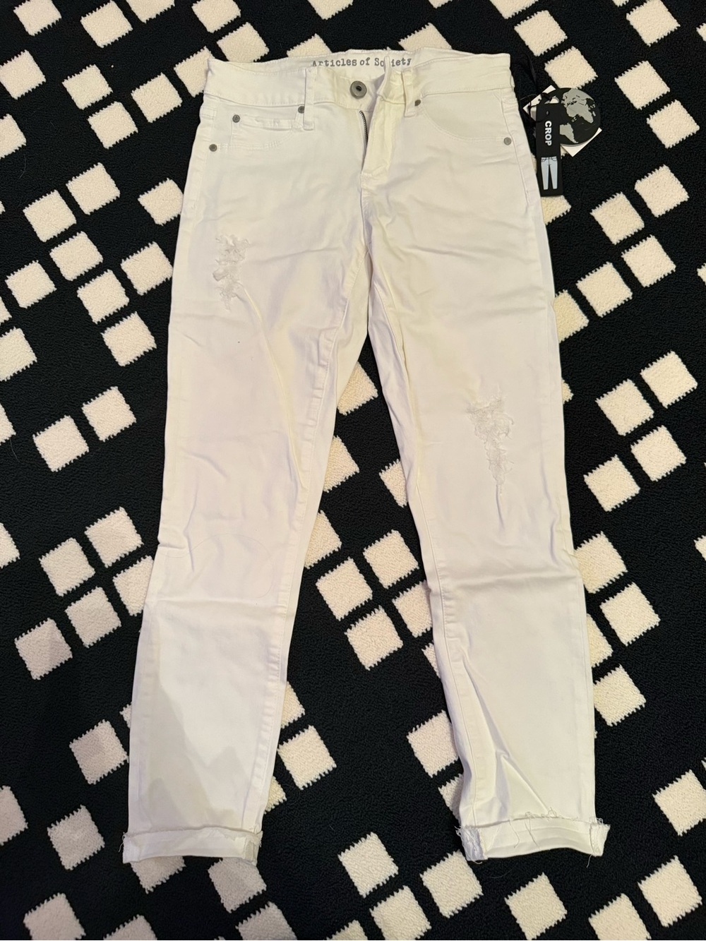 Articles Of Society Women's White Slim Jeans